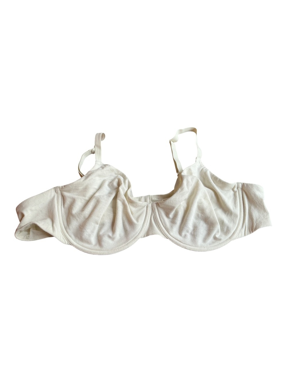 SKIMS Underwire Bra 46D Nude Wireless Feel No Padding Minimal Full Coverage